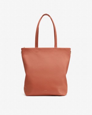 Cuyana Hoge Easy Rits Tote Tassen Dames Rood Bruin | TNQ9912YM