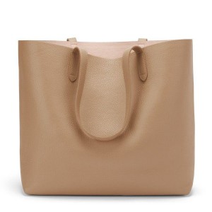 Cuyana Klassieke Structured Leren Tote Tassen Dames Khaki | NMW302PO