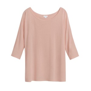 Cuyana Organic Pima Drape-Back T-shirts Dames Roze | LZI2240ZF