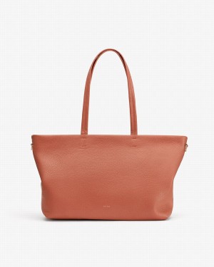 Cuyana Small Easy Rits Tote Tassen Dames Rood Bruin | VSM1410JZ