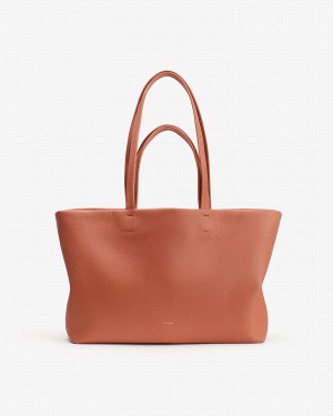 Cuyana Small Easy Tote Tassen Dames Rood Bruin | WTK2660HJ