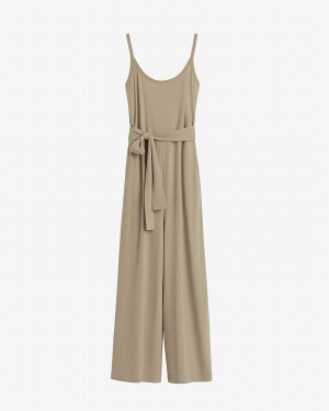 Cuyana V-Back Jumpsuit Dames Groen | WBA5911XG