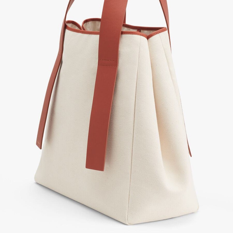 Cuyana Canvas Tote Tassen Dames Beige | WFI4623HQ