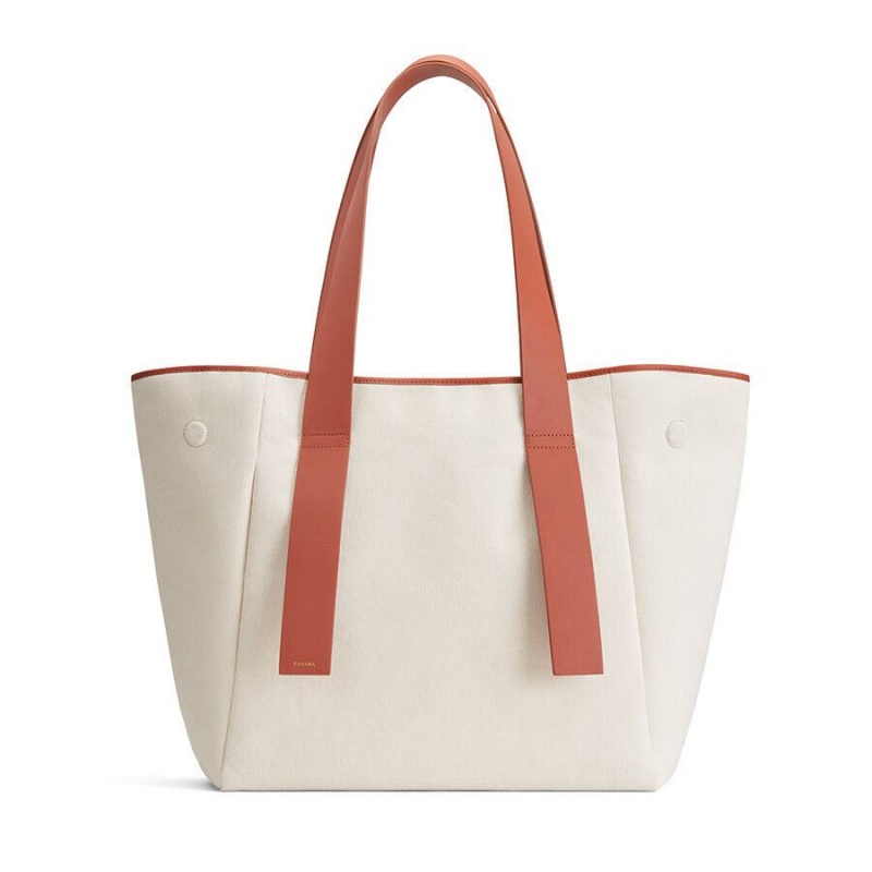 Cuyana Canvas Tote Tassen Dames Beige | WFI4623HQ