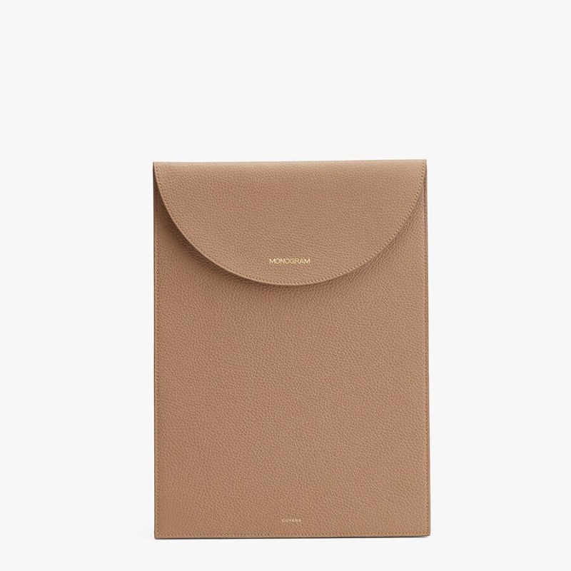 Cuyana Convertible Leren Laptoptassen Dames Khaki | EAT3134MP