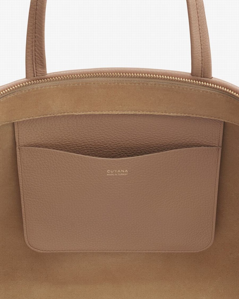 Cuyana Hoge Easy Rits Tote Tassen Dames Khaki | YAI8265AV