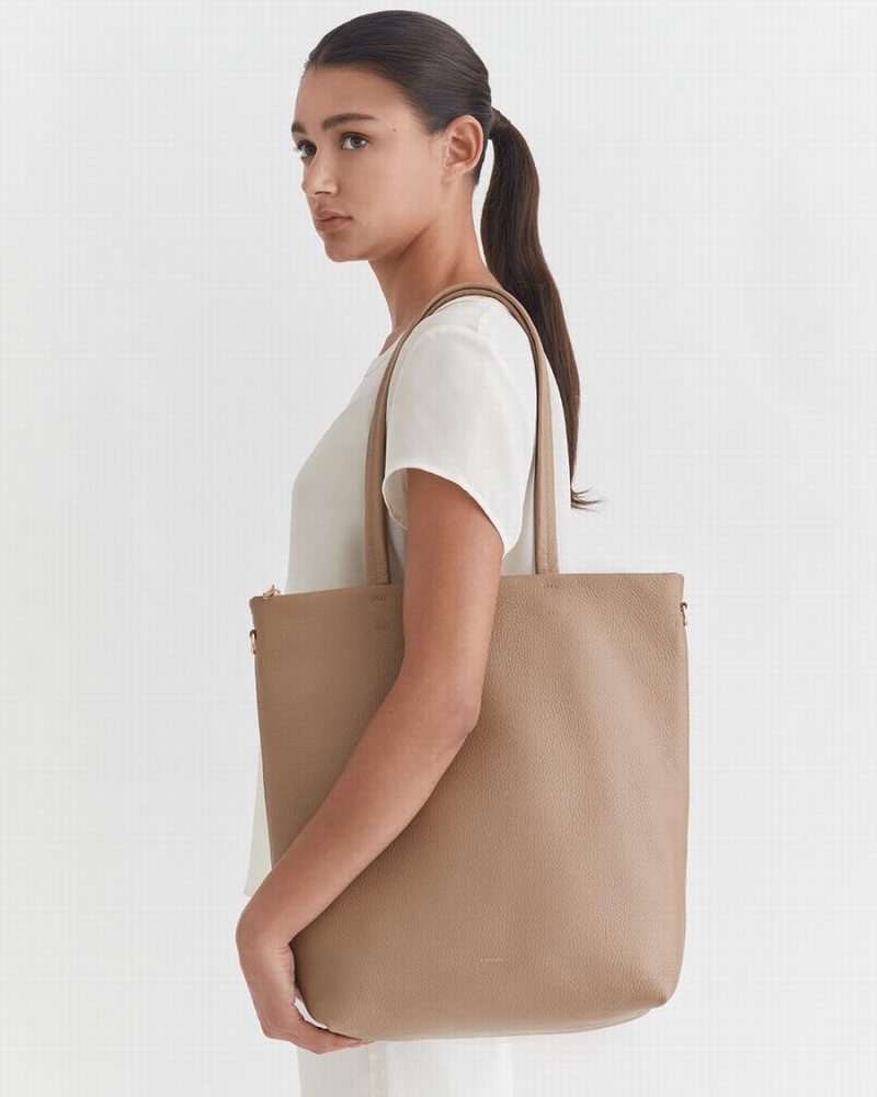 Cuyana Hoge Easy Rits Tote Tassen Dames Khaki | YAI8265AV