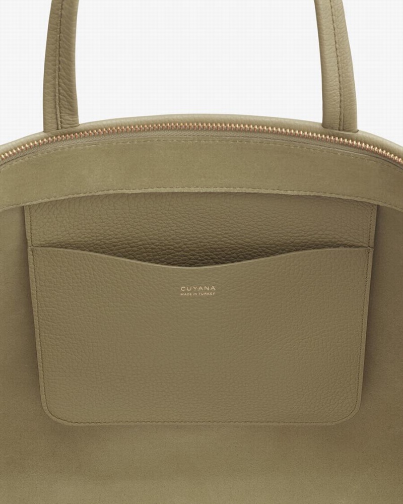 Cuyana Hoge Easy Rits Tote Tassen Dames Groen | EEL10060FZ