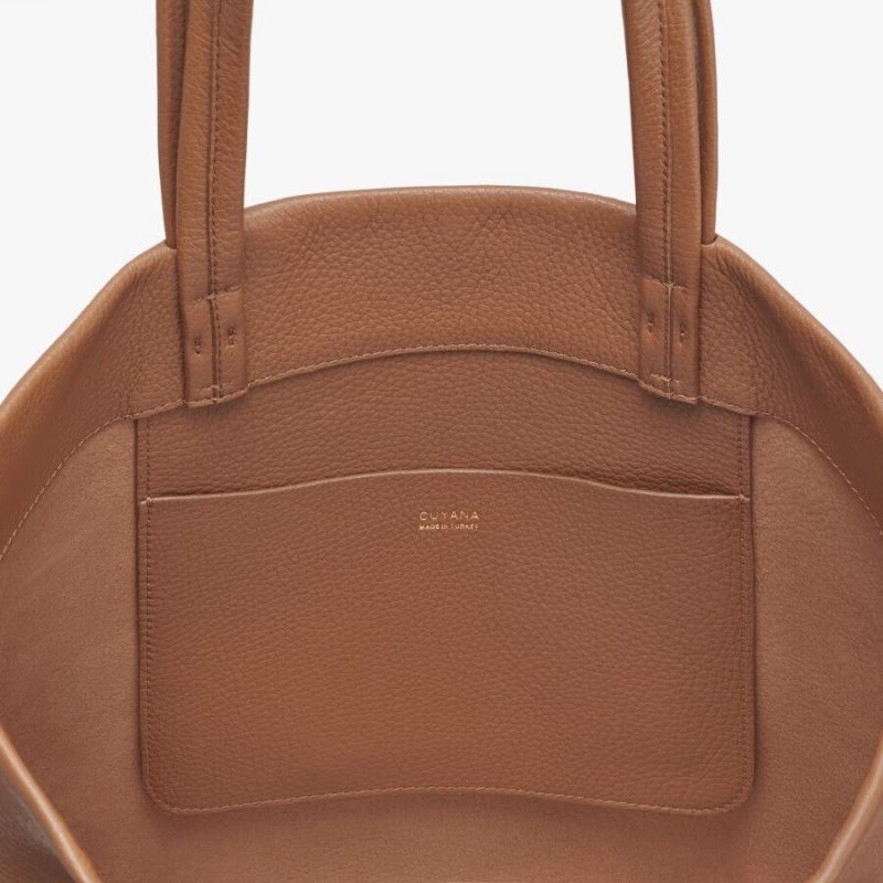 Cuyana Hoge Easy Tote Tassen Dames Bruin | OOQ4389ZC