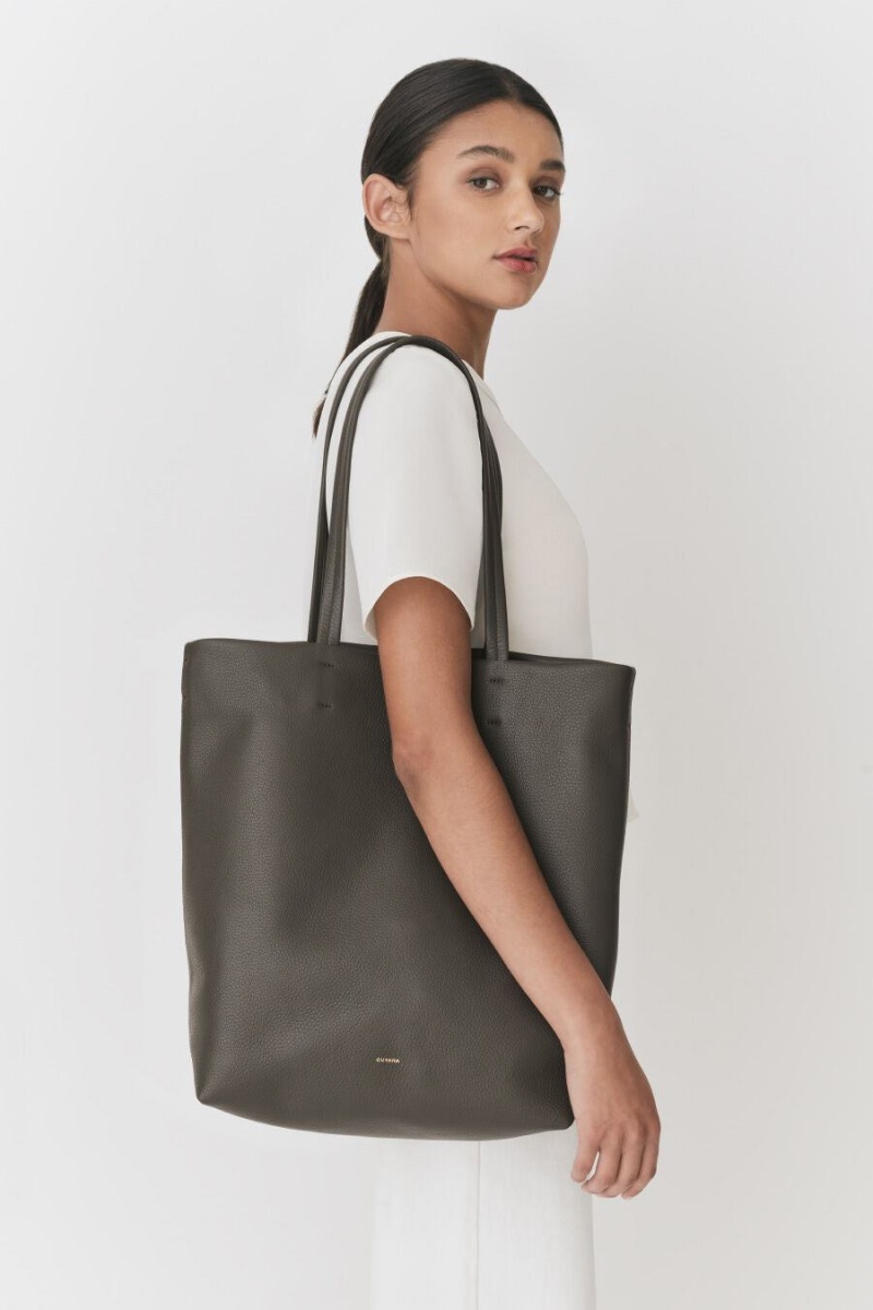 Cuyana Hoge Easy Tote Tassen Dames Donkergroen | QIR2257EB