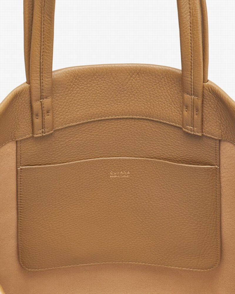 Cuyana Hoge Easy Tote Tassen Dames Geel Bruin | YSC8266TL