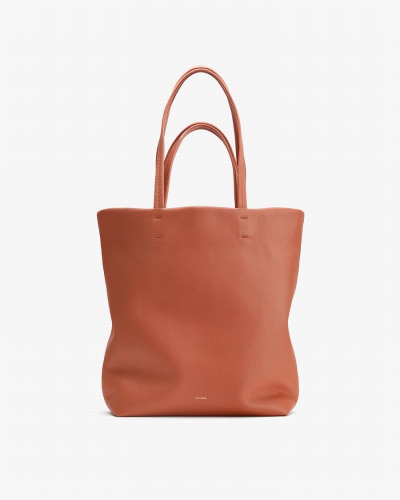 Cuyana Hoge Easy Tote Tassen Dames Rood Bruin | NPP3949XL