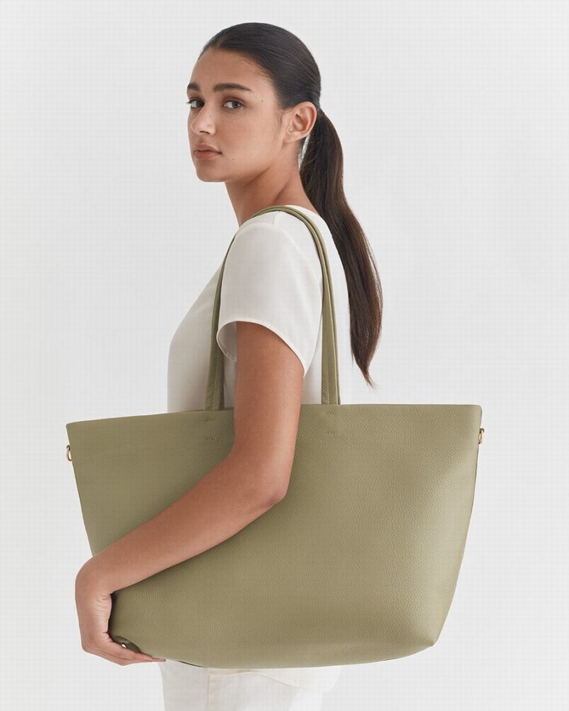 Cuyana Klassieke Easy Rits Tote Tassen Dames Groen | GFJ496DS