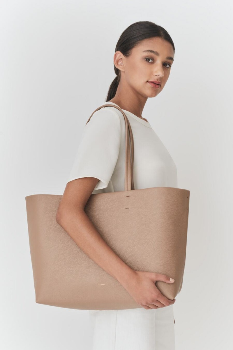 Cuyana Klassieke Easy Tote Tassen Dames Khaki | CSL761EP