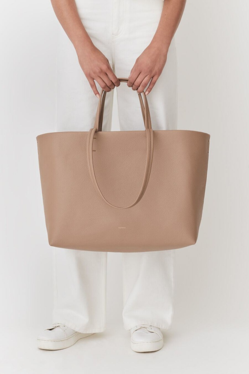 Cuyana Klassieke Easy Tote Tassen Dames Khaki | CSL761EP