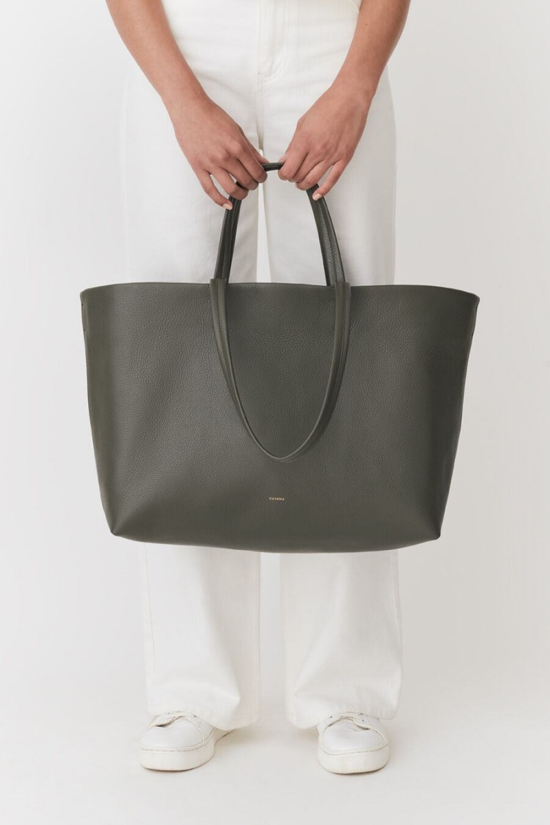 Cuyana Klassieke Easy Tote Tassen Dames Donkergroen | YRZ2455UL