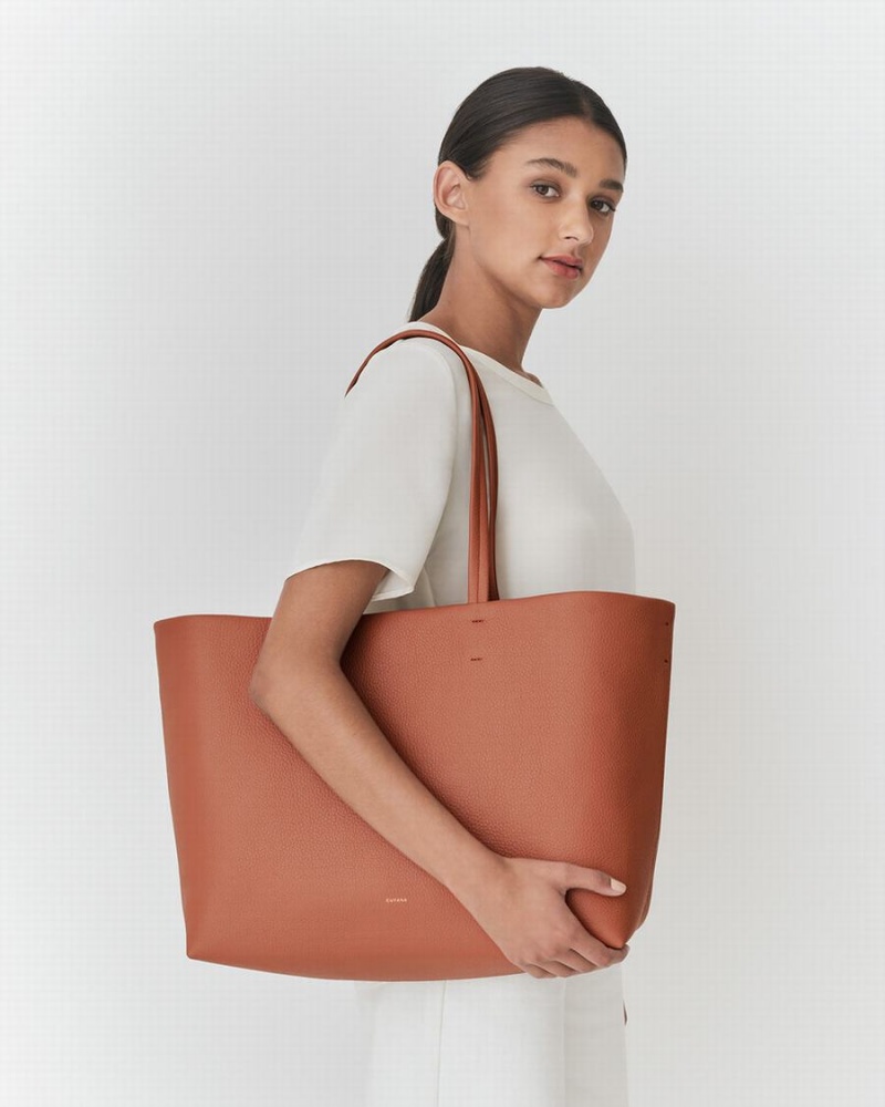 Cuyana Klassieke Easy Tote Tassen Dames Rood Bruin | XUC1830AJ