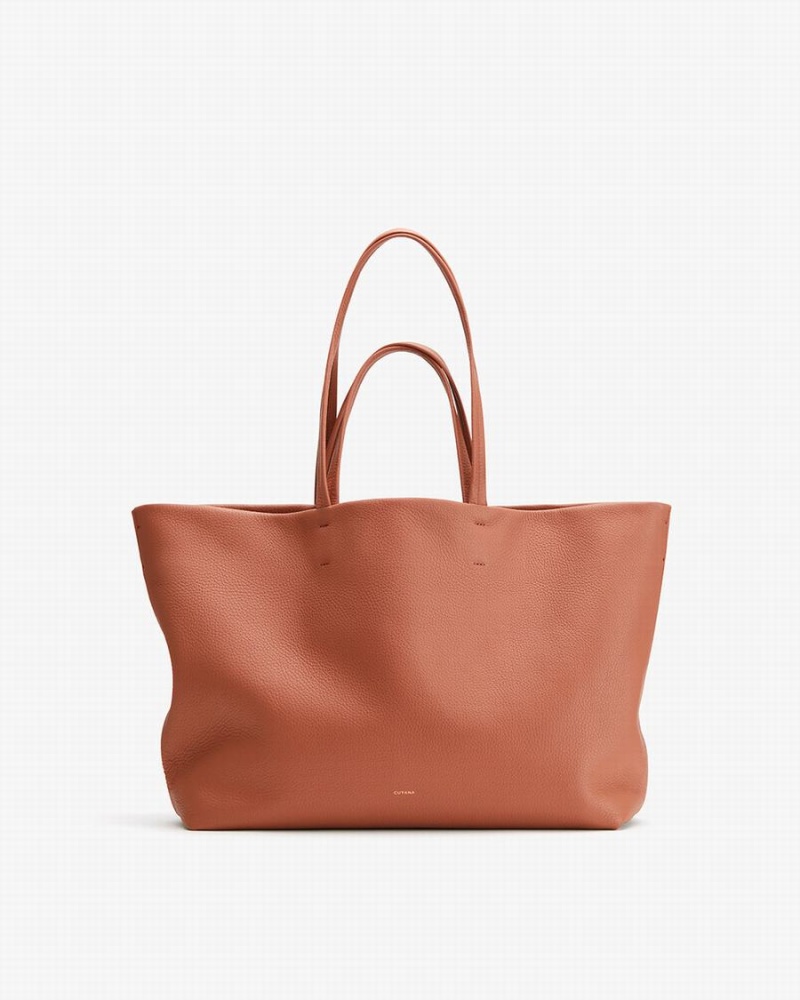 Cuyana Klassieke Easy Tote Tassen Dames Rood Bruin | XUC1830AJ