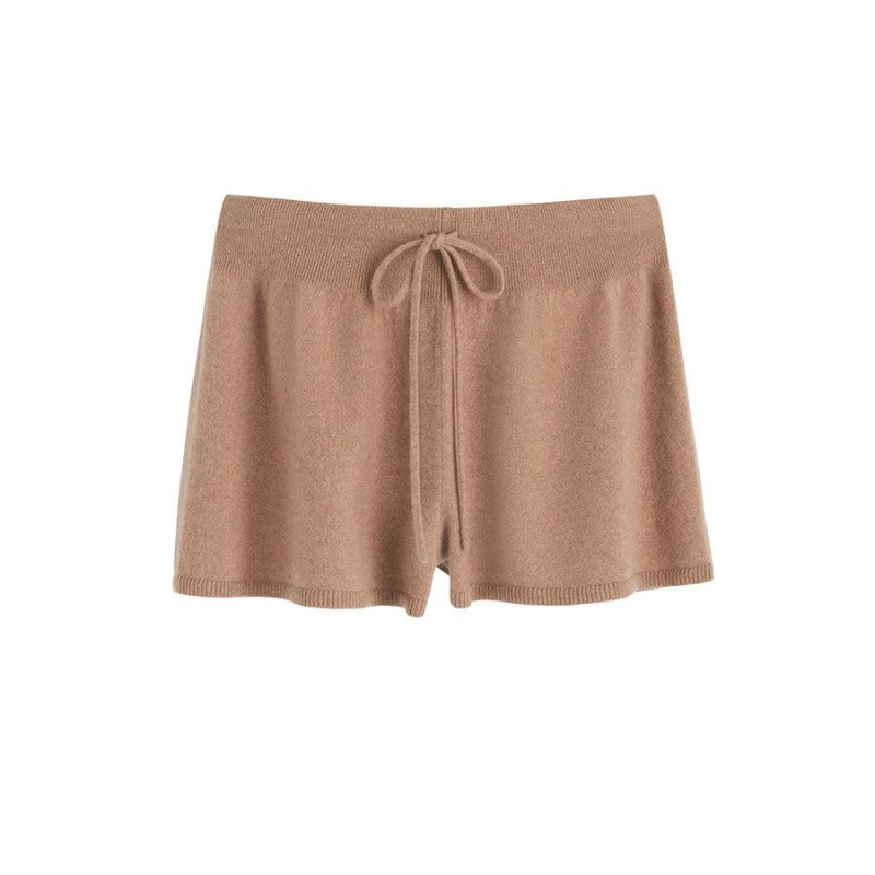 Cuyana Single-Origin Cashmere Korte Broek Dames Bruin | IZS5335OD