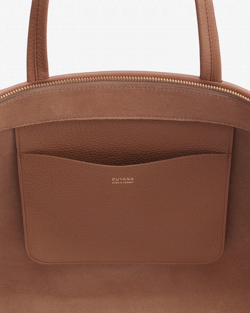 Cuyana Small Easy Rits Tote Tassen Dames Bruin | OQP4463ZR