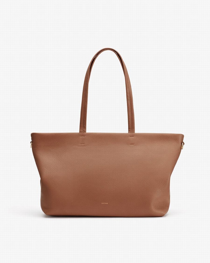 Cuyana Small Easy Rits Tote Tassen Dames Bruin | OQP4463ZR