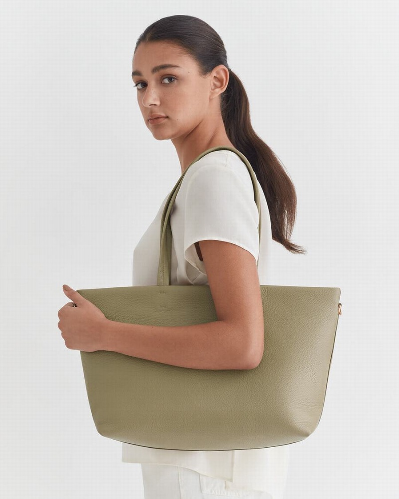 Cuyana Small Easy Rits Tote Tassen Dames Groen | OMD4389BJ