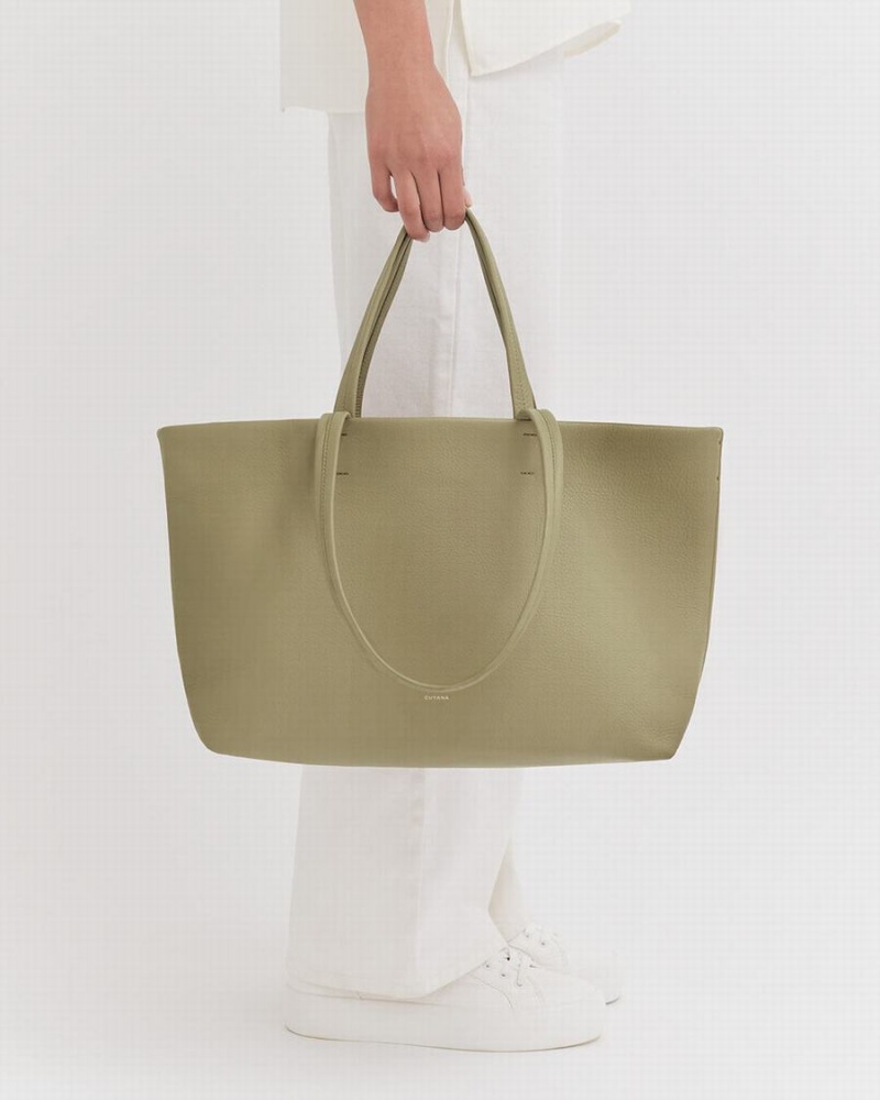 Cuyana Small Easy Tote Tassen Dames Groen | AJJ4854AP