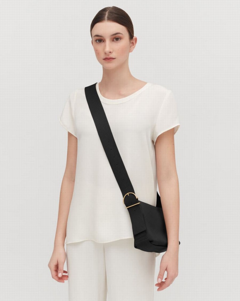 Cuyana Small Sling Crossbodytassen Dames Zwart | FAD436RA