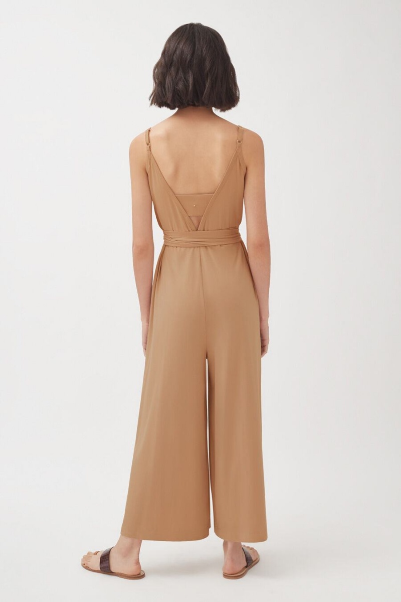 Cuyana V-Back Jumpsuit Dames Bruin | CYZ267NN