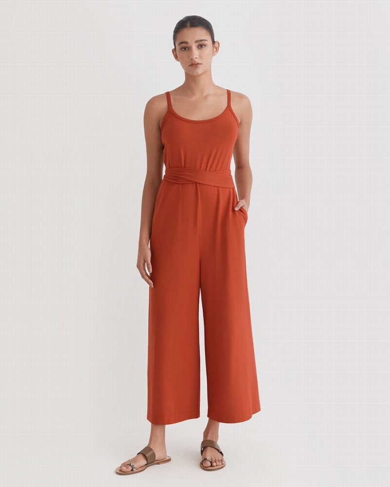 Cuyana V-Back Jumpsuit Dames Oranje | ZJV8560AU