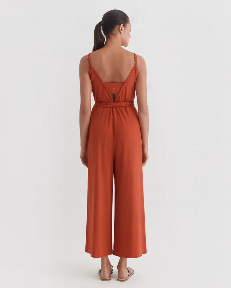 Cuyana V-Back Jumpsuit Dames Oranje | ZJV8560AU