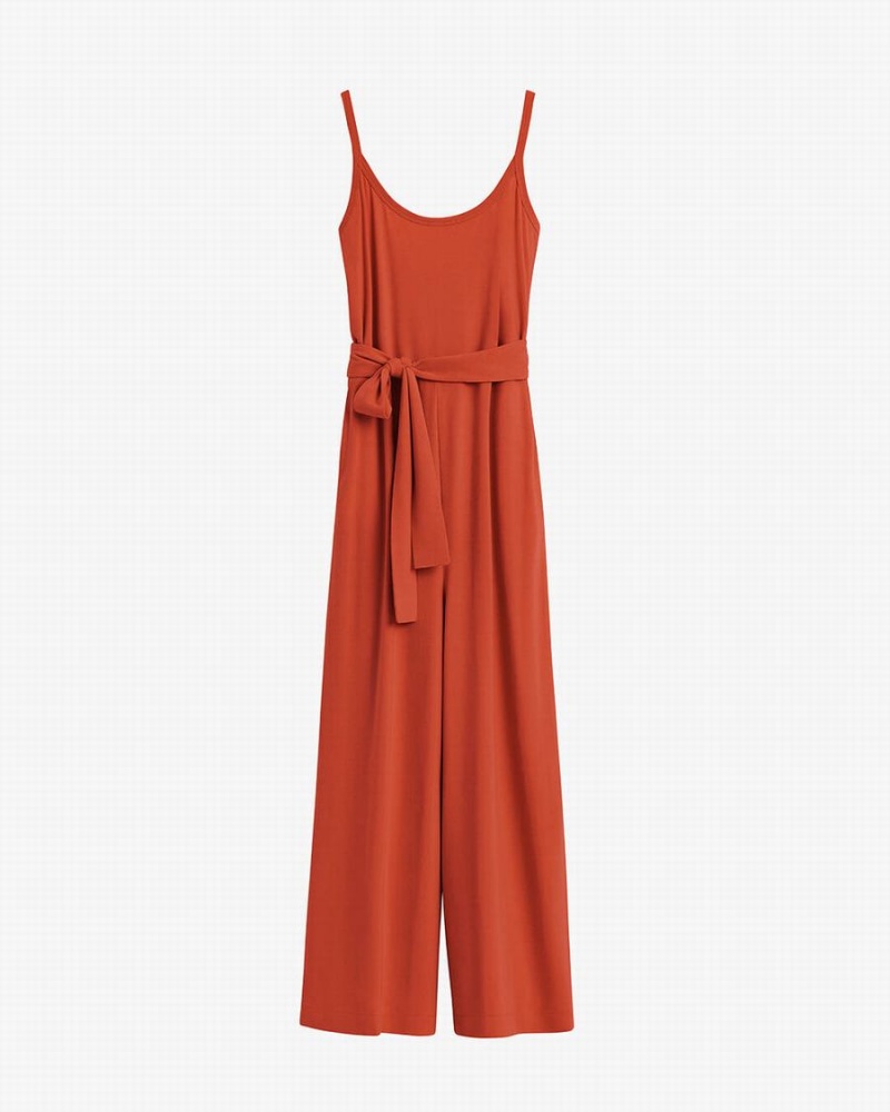 Cuyana V-Back Jumpsuit Dames Oranje | ZJV8560AU